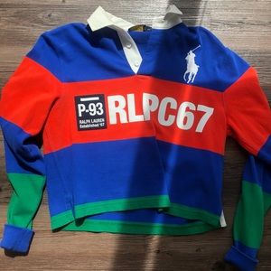 Polo Colorblock collared long sleeve
